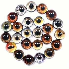 Resim 10/30 adet (5/15 Çift) Canlı Cam Gözler, Kendin Yap El Yapımı Hayvan Bebekleri, Kediler, Köpekler ve Dinozorlar için - El Sanatları ve Koleksiyon Eşyaları için Renkli Yuvarlak Gözler - Dayanıklı ve Gerçekçi Gözler 8/10/12/16Mm Boyutlarında 