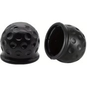 Resim Cordial 2 Adet Dayanıklı Siyah Kauçuk Çekme Kancası Koruyucu Kapağı 50mm Römork Aksesuarı 