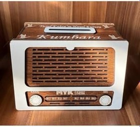 Resim Kişiye Özel Nostaljik Radyo Görünümlü Kumbara, Çocuklar İçin Eğlenceli ve Anlamlı Hediye 