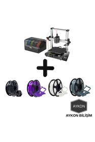 Resim Anycubic Kobra 3 Combo 3D Yazıcı + 4 ADET FİLAMENT ( 1 KG LIK 4 FARKLI RENK İLETİLECEKTİR) 
