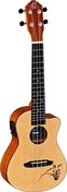 Resim RU5CE Elektro Concert Ukulele (Natural) Ortega