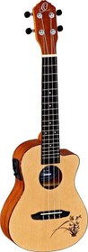 Resim RU5CE Elektro Concert Ukulele (Natural) 
