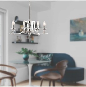 Resim Erza 4Lü Krom Modern Sarkıt Mutfak Yatak Odası Salon Avize 