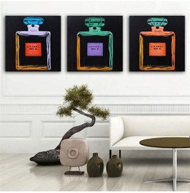 Resim Kanvas Tablo Parfüm Şişesi 3 Parça Set 63 