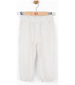 Resim Nk Kids Kız Çocuk Pamuklu Keten Artemis Pantolon-13998-ekru Ekru 