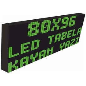Resim Led Tabela 80x96cm Tek Taraflı Yeşil Kayan Yazı-wifi 