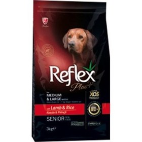 Resim Reflex Plus Senior Orta ve Büyük Irk Kuzu Yaşlı Köpek Maması 3 Kg 