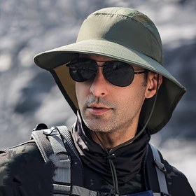 Resim Ayarlanabilir Askılı Hafif Örgü Çapraz Şapka - Siyah, Geniş Kanat, Güneş Koruma, Açık Hava Aktiviteleri, Balıkçılık ve Seyahat için İdeal, Seyahat Şapkası | Şık Şapka | Hafif Şapka 