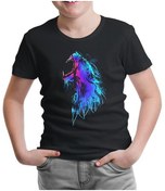 Resim Howling Siyah Çocuk Tshirt 