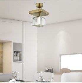 Resim Rivia Eskitme Plafonyer Kristalli Taşlı Modern Tasarım Kristal Salon Avize 