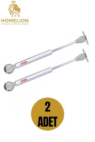 Resim HOMELION 2 ADET Fors 100N Gri Dolap Kapak Pistonu – Amortisörlü Hidrolik Destek Mekanizması - 27 cm 