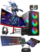 Resim Gamepage Kratos X50 Ryzen 5 5500 32GB 1TB M.2 Nvme SSD RTX3050 24" 170Hz Oyuncu Masaüstü Bilgisayarı 