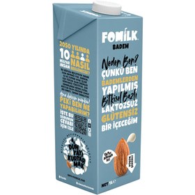 Resim FOMİLK Bitkisel Bazlı Badem Sütü 1L 