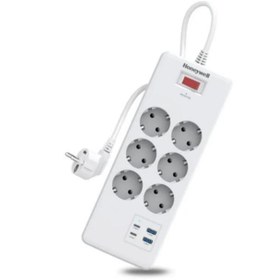Resim Honeywell HC000047 2xType-C 2xUSB-A Akım Korumalı Priz 6'lı 