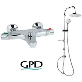 Resim Gpd Termostatik Tbb01 Banyo Bataryası + Dst19-2 Robot Duş Seti Krom 