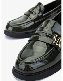 Resim Valmenti Kadın Hakiki Deri Yeşil Loafer Ayakkabı 35 5648 Bn Ayk Sk24-25 Hakı Rgn Yeşil 