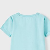 Resim Name İt Mavi Erkek Bebek Bisiklet Yaka Kısa Kollu Baskılı T-Shirt 13217834 