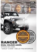 Resim Ranger 6.5'' Angellı 60w 14 Led Turuncu Beyaz Drl Mercek Far Rfrgh 