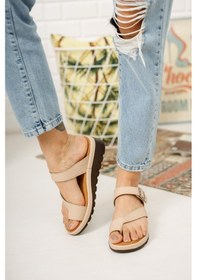 Resim Vanessa Kadın Şık Ve Hafif Parmak Arası Tokalı Comfort Terlik 001 