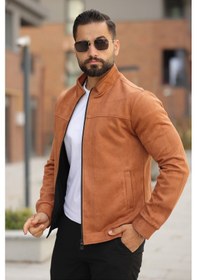 Resim Basic Baharlık Süet Ceket - Sade Ve Şık Stil Taba Süet 