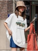 Resim VBSVİBES Kadin Beyaz Oversize Wonderful Baskılı T-shirt 