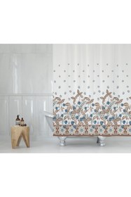 Resim Zethome Banyo Perdesi 1x180x200 Tek Kanat Duş Perdesi Halka Hediyeli Duşakabin Perdesi 10931 