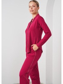 Resim Pjs 24529 Kadın Düğmeli Pijama Takım 001 