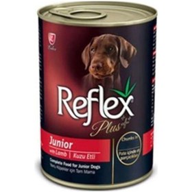 Resim Reflex Plus Kuzulu Parça Etli Yavru Köpek Konservesi 400 G 