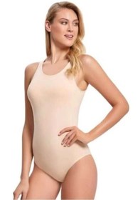 Resim Imer İmer 9252 Kadın Kalın Askılı Çıtçıtlı Atlet Ten 