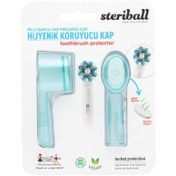 Resim Steriball Şarjlı Diş Fırçası Hijyenik Koruyucu Kap - Açık Mavi 2'li 