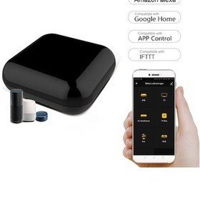 Resim Rogfer Siyah Kare Wifi Akıllı Infrared Kumanda: Zamanlama, Ses Kontrolü, Ev Aletleri Uzaktan Denetimi 