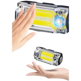 Resim Ucuztekno Sensörlü Kamp Lambası Ayarlanabilir Kafa Lambası Kafa Bantlı Renkli 