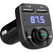 Resim Tüm Cep Telefonlara Uyumlu Fm Transmitter Bluetooth Radyo Araç Kiti Çakmaklık USB Girişli Şarj Alet 