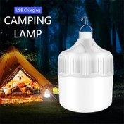 Resim Taşınabilir LED Kamp Feneri Kanca ile, Süper Parlak USB Şarj Edilebilir El Feneri, Cilalı Metal Kaplama, PP Malzeme, ≤36V, Lityum Pil, Acil Durum, Macera, Balıkçılık, Festivaller - Noel, Cadılar Bayramı, Ramazan, Şükran Günü, Anneler Günü için 