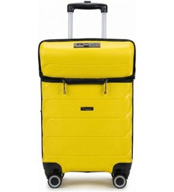 Resim Vegmann Avalon Laptop Bölmeli Pp Kırılmaz Sarı Kabin Boy Valiz Sarı 