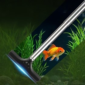 Resim 1 adet Teleskopik Akvaryum Alga Temizleyici Fırça, Camı Hasar Vermeden 98cm Uzatılabilir Temizleme Aracı, Balık Tankı Deodorizasyonu, Araba Pencereleri, Açık Hava ve Ev Kullanımı için Uygun, Çok Amaçlı Metal ve ABS Malzeme, Akvaryum Aksesuarları, Balık Tankı Cam Temizleyici 