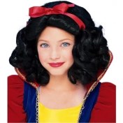 Resim Pamuk Prenses Peruğu Kırmızı Fiyonklu 