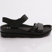 Resim Dgn 1700-154-22y Kadin Düz Atmali Bantli Bilekten Cirtli Sandalet Siyah 