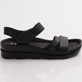 Resim Dgn 1700-154-22y Kadin Düz Atmali Bantli Bilekten Cirtli Sandalet Siyah 