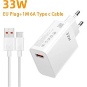Resim Usb Şarj Aleti 33w Hızlı Şarj Ab/abd Tak Duvar Şarj Cihazı 6a Tip C Kablo Eu Charger And Cable 1 Adeat 