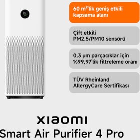 Resim Xiaomi Smart Air Purifier 4 Pro Akıllı Hava Temizleyici (Xiami Türkiye Garantili ) 