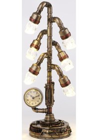 Resim WISE Veronese Serisi-WISE STEAMPUNK ISIKLI SAAT-43*13,5*13,5 CM 