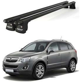 Resim Trio-ı Opel Antara 2007-2017 Uyumlu Siyah Kilitli Ara Atkı 120cm Port Bagaj Tavan Barı 