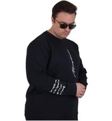 Resim Starbattal Büyük Beden Bisiklet Yaka Sweat Double Face 25707 Lacıvert Lacivert 