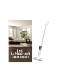 Resim Valkyrie Şarjlı Su Püskürtmeli Elektrikli Mop Çift Döner Başlık, Mikrofiber Ped, 2000 Mah, Tüm Zeminlerde Etkili Beyaz 