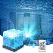 Resim AMILL 16 Renkli LED Su Dalgası Projektör Lamba - USB Güçlü ve Uzaktan Kumandalı, Romantik Yatak Odası ve Oturma Odası Dekoru için İdeal, Doğum Günleri, Sevgililer Günü ve Partiler İçin Mükemmel, Şık Projeksiyon Lamba | Plastik Yapılı, Yatak Odası Aydınlatma | Masalıktaki Lamba 