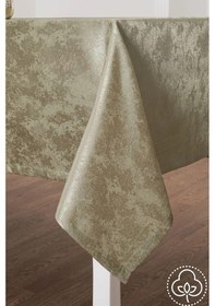 Resim Kristal Jakar Süet Kumaş Haki Masa Örtüsü Dikdörtgen 140x200 Cm - 1311 Çok Renkli 
