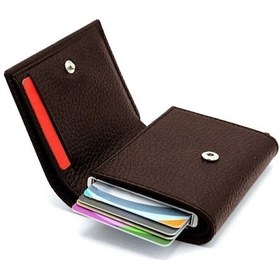 Resim Aquablue Rfid Korumalı Otomatik Mekanizmalı Para Bölmeli Erkek Cüzdan & Kartlık 