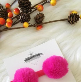 Resim Derinkids Fuşya Ponpon Bebek Bandana 