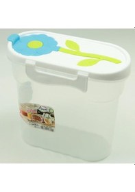 Resim 1.7 Litre Plastik Gıda Erzak Saklama Kabı Papatya Kapaklı Karışık 